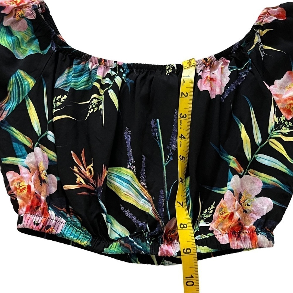 NWT TwentyFourSeven Floral Print Crop Top S tropical Hawaiian cropped floral - Picture 8 of 13